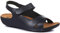 Pavers Ladies Wide Fit Touch-Fasten Sandals in Navy - Comfort-Focused Design with Crossover Detailing - Perfect for Summer Days - Size UK 7 / EU 40