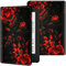 Custodia sottile per tablet Amazon Fire HD 8 e Fire HD 8 Plus (10a generazione 2020), Smart Standing Cover con Auto Sleep/Wake, Red Rose Art