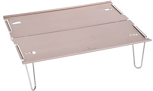iBasingo Mini Camping Table Folding Table Outdoor Ultralight Serving Laptop Tray Table Portable Dining-table Picnic Tea Table Backpacker Table BVT01 (Brown)