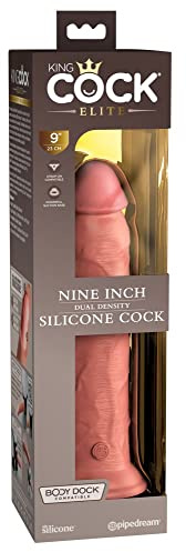 King Cock 9 Silicone Dual Density Cock, Light, 9 Zoll
