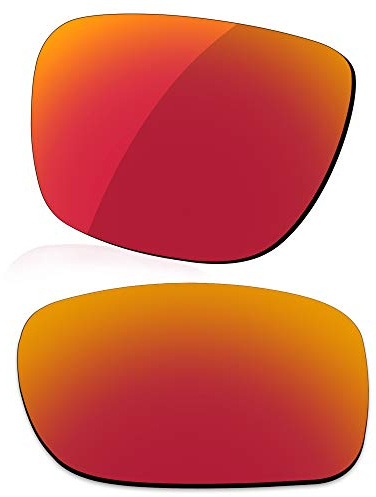 LenzReborn Polarisierte Gläser, kompatibel mit RB4165-51 Justin-Sonnenbrille, Feuerrot – polarisiert, verspiegelt, Einheitsgröße