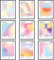 97 Decor Engels-Zahlen-Poster - Aura und Spirituelle Wandkunst, Farbverlauf, Engelszahlen, Rosa Aura-Energiebilder, Balance-Drucke, Bunte Dekoration für Zuhause und Schlafzimmer