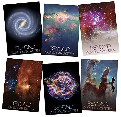 Artery8 NASA Beyond Our Solar System Pillars Creation Milky Way Spiral Galaxy Supernova Pacman Nebula A4 Wall Art Print Poster Pack of 6
