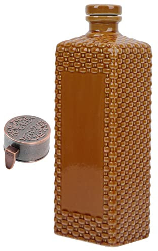 Yardenfun Long-Lasting Ceramic Wine Bottle Airtight Sealed Jugs Vintage Style Carafe for Brandy Whiskey Port Vodka Rum Home Decor