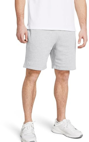 Under Armour UA Rival Fleece Shorts - Mod Gray Light Heather/White - XL