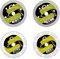 Diamant Disque a Tronconner 75mm - 4Pièces Carrelage Disque/Bois Disque/Béton Disque/Metall Disque for Porcelaine Céramique Panneaux Métal Doux Plastique SANLEETEK