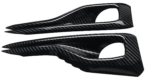 cheinwerfer Waben Grill Für Fo&rd for Focus MK4 ST ST Line & ST Line X 2019-2021 Carbon Look 2 STÜCKE Auto Nebelscheinwerfer Abdeckung Zierrahmen Ringe ABS