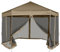 Carpa Desmontable Hexagonal Paredes Gris Taupe 3,6x3,1m 220g/m², JUNZAI Carpa Playa, Cenador, Toldos Playa, Pergola Playa, Toldo Exterior, Pergolas De Jardin - 362013