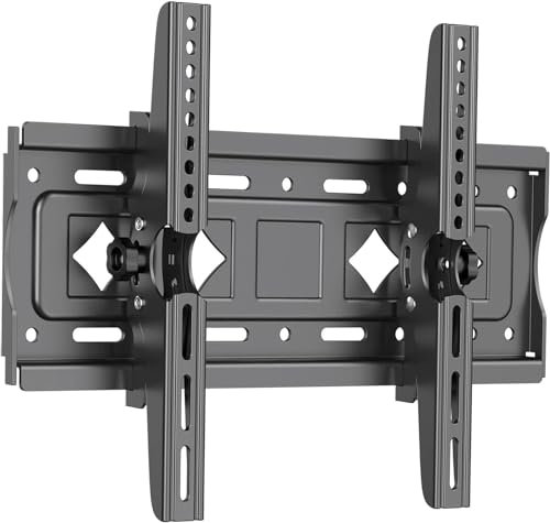 JXMTSPW TV Wall Bracket Fit Most 32-68 inchs LED, LCD OLED and Plasma Flat Curved TVs, Heavy Duty Low Profile Tilt TV Wall Mount, Max VESA 400x400mm and Up to 60kg, Ultra Slim Monitor Wall Mount