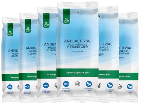 by Amazon Antibakterielle Multifunktions Reinigungstuch, frisch, 6 x 42 Tücher