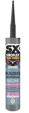 SX Black Premium Building Silicone - Low Modulus - Neutral Curing - Almost Odourless - Excellent Adhesion - Excellent Resistance to UV, Water and Weather - 310ml