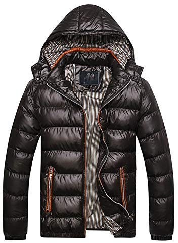 Arbeitsanzug Herren, Gefüttert Winter Praktischen Wasserabweisend Jacke Trachten Hooded Warm Dicke Reißverschluss Kleidung Winterjacke Tolle Outdoor Winddichte Classics Mantel Coat
