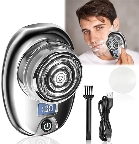 Nizirioo Mini Rasierer Herren Elektrisch: Tragbarer Waschbarer USB Mini Shave Tragbarer Elektrorasierer mit Leistungsanzeige, Nass Und Trockenrasierer für zu Hause, im Auto und auf Reisen