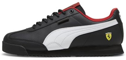 PUMA Men's Ferrari Roma Via Shoes, Black-White, 10, 9 UK
