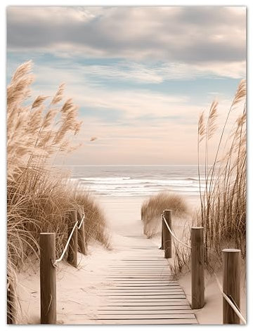 double critical Wandbild Wohnzimmer Meer Strand 50x70 cm Modern XXL- Poster Schlafzimmer natur groß Boho5