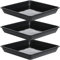 Platillos plantas de macetas 3pcs 11.8x11.8 pulgadas bandeja cuadrada de plástico bandeja de agua duradera bandeja de agua de planta para flores de bonsai suministros de jardinería de macetas grandes
