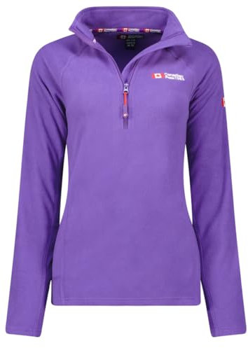 Canadian Peak Tugeak Hz Lady - Donna Fine Fleece Warm Zip - Autunno Inverno Primavera Giacca CalDonna - Manica Lunga Pullover Pelliccia Morbido Comfort Outdoor (Viola M)