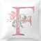 Tillskuch Kissenbezug 45x45 rosa Kissenbezüge Buchstabenfolge Kissenhülle Dekorative Dekokissen Sofakissen Couchkissen Dekokissen Zierkissenbezug Deko Kissenhüllen Wohnzimmer Schlafzimmer (F)