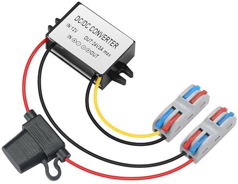 MZHOU DC 12V auf 24V 3A Spannungswandler, DC Wandler 10V-22V zu 24V Step-up Konverter Boost Stromadapter Spannungsregler