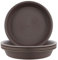LIKOSO 5 Pezzi Sottovaso Rotondo Sottovasi Rotondi Marrone in plastica per Piante da Interni ed Esterni Sottovaso Bonsai, Fiori, Giardini e Orchidee - 30 cm