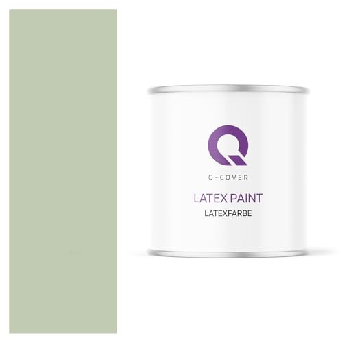 Q-COVER Vernice in lattice, 2 l, colore verde oliva, per interni, per soffitto, classe 3, colore opaco, resistente all'abrasione, elevata opacità