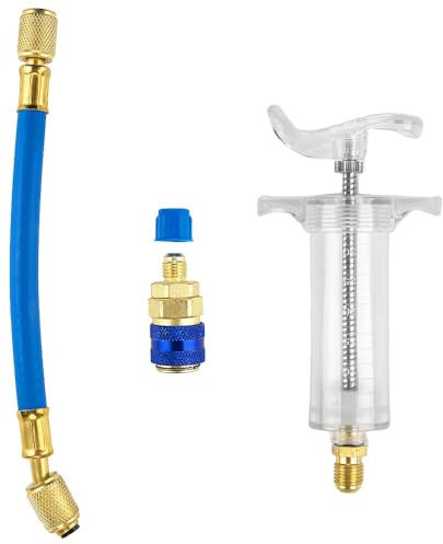Kit Profesional de Jeringuilla Grande para Aire Acondicionado, Jeringa Aceite Coche - Fácil de Usar y Duradero