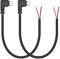 Cable de alimentación USB C a 2 pines, extremo abierto, cable de alimentación de 90 grados, conector USB tipo C de 2 pines, 20 AWG 5 V, para dispositivos USB tipo C instalados o reparación, 2 unidades