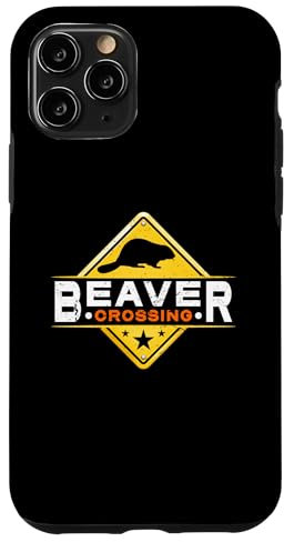 iPhone 11 Pro Beaver Crossing Loves Otter Rodents Zoo Animals Beaver Dam Case