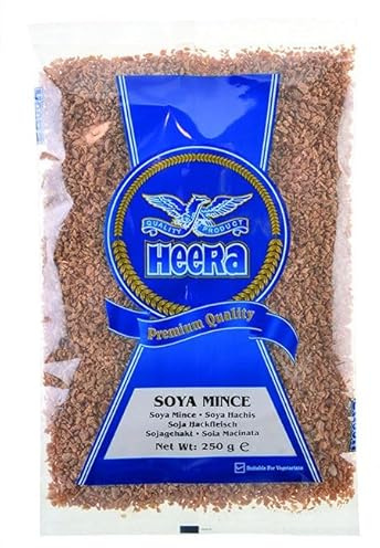 Heera Soya Mince 250g – Protein-Rich Plant-Based Meat Substitute for Healthy and Delicious Meals (Pack of 1)