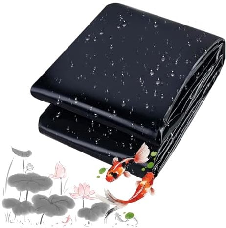 Wasserdichte Teichfolie für Fischteich, Springbrunnen, Wasserfall, langlebig, 0,12 mm Dicke, Teichauskleidung, Membran, mehrfach, ideal für Gartenteiche und Wasserspiele