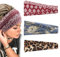 3 Pcs Bandeau Cheveux Femme Large Élastique Doux Boho Mince Bandana Accessoires Headband Cheveux Imprimé Léopard Femme Yoga Sport