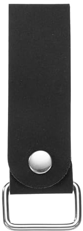 sourcing map Maßbandhalter, Leder, 12,2 cm, für normale Freizeitgürtel und Arbeitswerkzeuggürtel, Schwarz