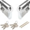 Keyed Alike Euro Cylinder Locks Pair - 2 x Barrel Locks with 6 Matching Keys (50/50)