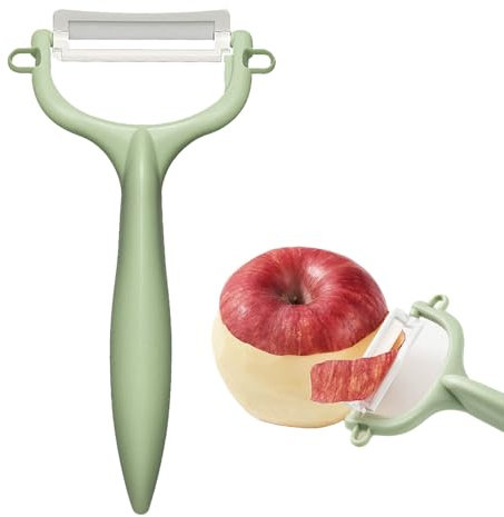 Kartoffelschäler,Sparschäler,Schäler,Gemüseschäler,Multifunktions Gemüseschäler,Schäler Küche,Sparschäler Keramik,sauberes Schälen von Gemüse und Obst,spülmaschinenfester Obstschäler(Grün)