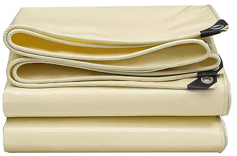 Bâche en PVC beige robuste de 3 x 6 m d'épaisseur pour serre, balcon, jardin