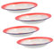 NAMOARLY 4pcs Vintage Enamel Serving Plates Retro Round Dishes for Hot Pot BBQ Metal Camping Tableware Floral Design for Home Outdoor Use
