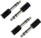 ExcellaElite Headphone Jack Adapter 4 PCS,Jack Adapter 6.5mm Male to 3.5mm Female Dual Channel Small and Portable Suitable for Digital Piano Keyboard,Etc
