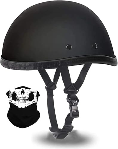 STTTBD Halbschalenhelm mit DOT/ECE Jethelm Retro Schnellverschlussschnalle Motorrad Halbhelm Brain-Cap Halbschalen Chopperhelm Vintage Rollerhelm B,S=54-56cm