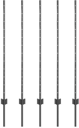 vidaXL Zaunpfosten 10 Stk U-Kanal Grau 120 cm Stahl