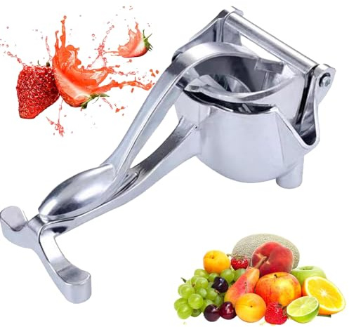 Tragbarer Manueller Entsafter, Orangenpresse Manuell, Barfly Jumbo Aluminum Juicer, Abnehmbar & Easy Clean, Aluminiumwerkstoffe, für Zitrone, Granatapfel, Orange, Küchenwerkzeug
