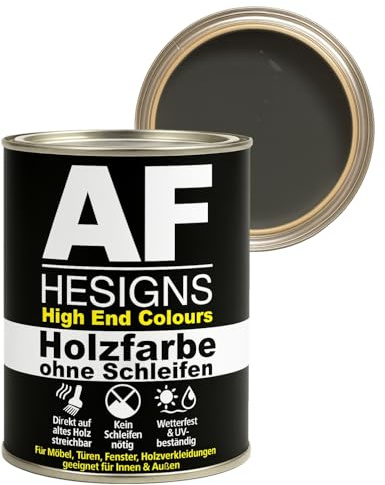 Alex Flittner Designs Peinture pour meubles sans ponçage en gris quartz RAL7039 mat satiné 750ml Vernis pour meubles Bois & Métal Intérieur/Extérieur