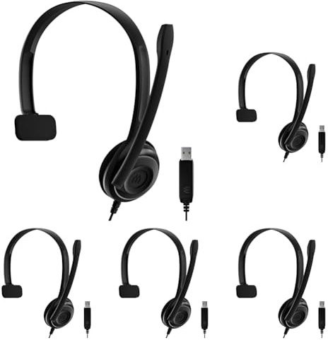 EPOS PC7 USB Mono-Headset für PC & Mac - Leichtes kabelgebundenes On-Ear-Headset, Mikrofon mit Geräuschunterdrückung, USB Plug-and-Play, Kristallklarer Klang, für Büroanrufe, Business, Online-Meetings