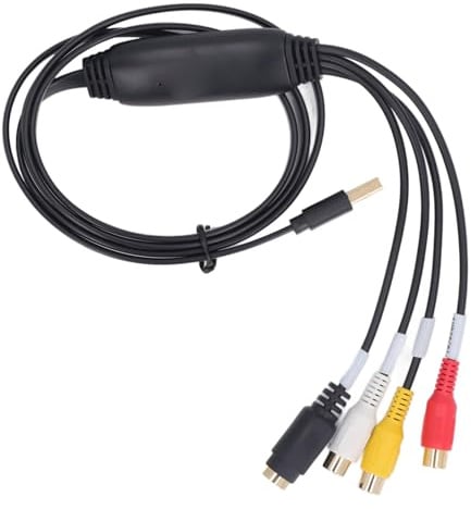 PODSJD Video Capture Card, USB zu & S Video Adapter, NTSC PLA, USB betrieben - stabile Verbindung, einfache Aufnahme und Bearbeitung, für PC und Laptop