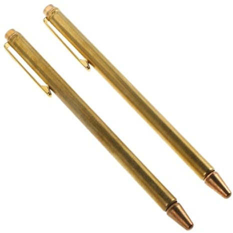 Générique 2 Pièces Baguette de Sourcier en Cuivre Portable Design Escamotable de Stylo, Détection d'eau Chasse Trésor