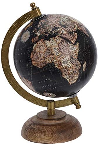 made2trade Globus im Retro Design - Schwarz - 12CM