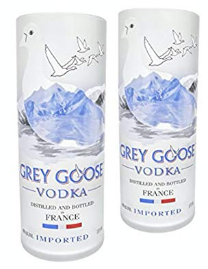 Grey Goose Vodka Rock Gläser Set handgeschliffen, recycelt, 8 Stück