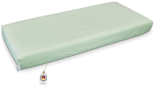 PROCAVE wasserdichtes Spannbettlaken in grün, atmungsaktiv und abwischbar, pflegeleichter Matratzenschoner, Made in Germany, in 70x140 cm