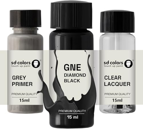 SD COLORS Diamond Black GNE - Vernice per ritocchi, 15 ML, Colore Nero