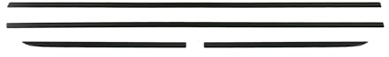 OMAC Lot de 4 baguettes latérales de porte compatibles avec Peugeot 208 2012-2019 - Protection de porte en aluminium - Noir 9697131B-8
