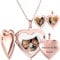 RWQIAN Personalisierte Kette Foto Medaillon zum Öffnen Bilder Photo Amulett Anhänger Gravierte Text Schmuck Oval/Herz/Runde 45+5CM